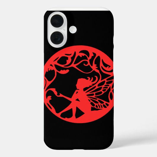 Rode Fairy zwarte achtergrond Case-Mate iPhone Case (Achterkant)