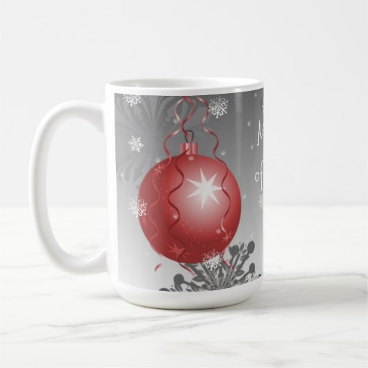 Rode Fancy kerstsierkoffie Mok (Links)