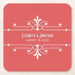 Rode Fancy Sierpapier Onderzetters