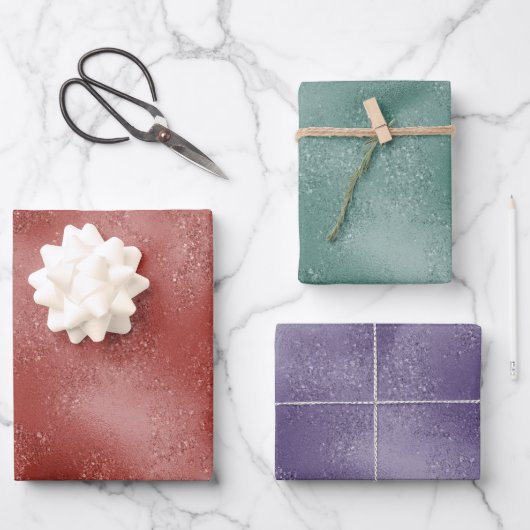 Rode feestdag Glitter Inpakpapier Vel (Voorkant)