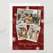 Rode feestdagen kerstcadeaus voor kerstcadeaus feestdagenkaart (Voorkant / Achterkant)
