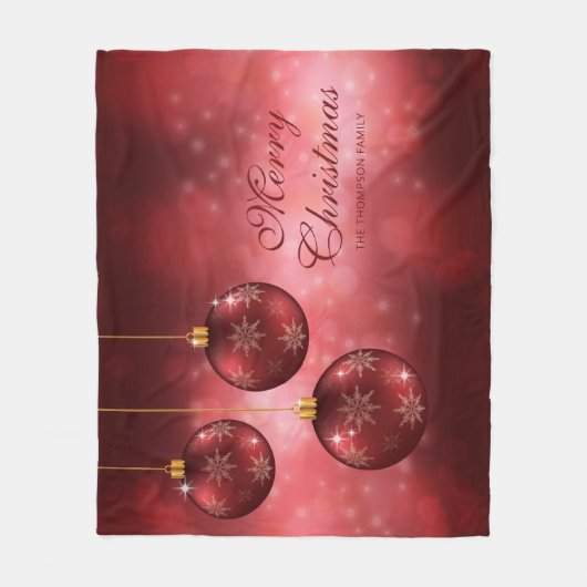 Rode feestelijke kerstcadeautjes met aangepaste te fleece deken (Voorkant)