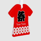 Rode Festival Happi jas Ornament (voorkant)