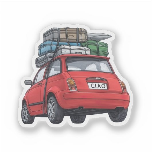 rode fiat sticker (Voorkant)