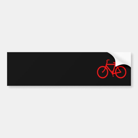 Rode fiets bumpersticker (Voorkant)