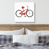 Rode Fiets Canvas Afdruk (Insitu (Slaapkamer))