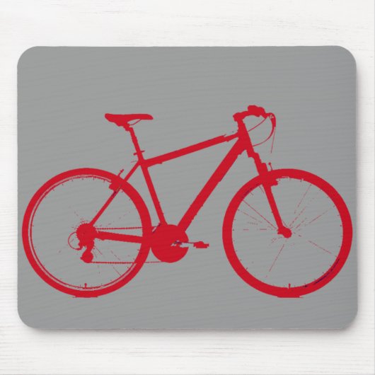 rode fiets, fietsen muismat (Voorkant)