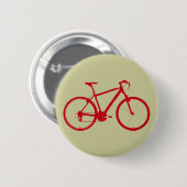 rode fiets, fietsen ronde button 5,7 cm (Voorkant /achterkant)