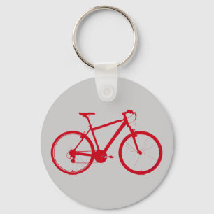 rode fiets, fietsen sleutelhanger