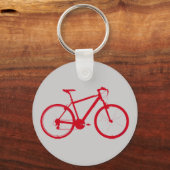 rode fiets, fietsen sleutelhanger (Voorkant)