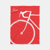 rode fiets fleece deken (Voorkant)