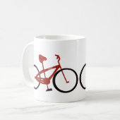 Rode fiets koffiemok (Voorkant links)