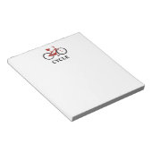Rode fiets notitieblok (Schuin)