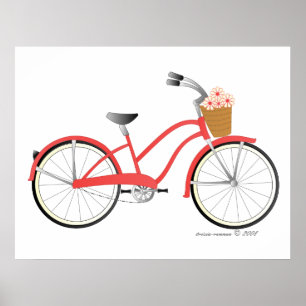 Rode fiets poster