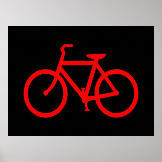Rode fiets poster (Voorkant)