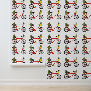 rode fietsen behang