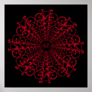 rode fietsen / rode fietsen poster