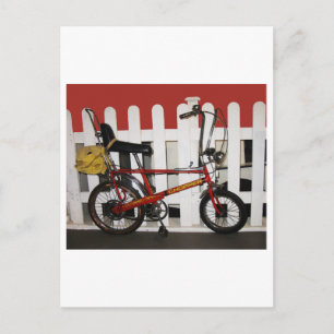 Rode fietsenretro 1970-kaper briefkaart