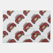Rode Figaro Car Pattern Figarations Keukenhanddoek (Horizontaal)