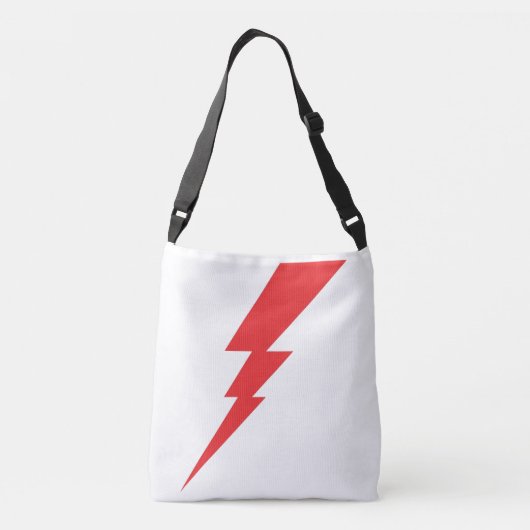 Rode Flash-bliksembolt Crossbody Tas (Achterkant)