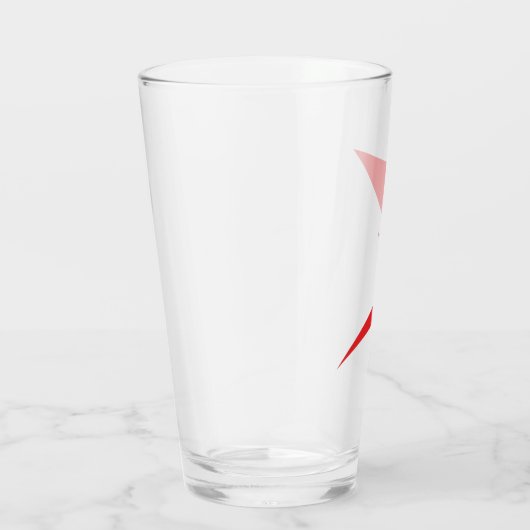 Rode Flash-bliksembolt Glas (Rechts)