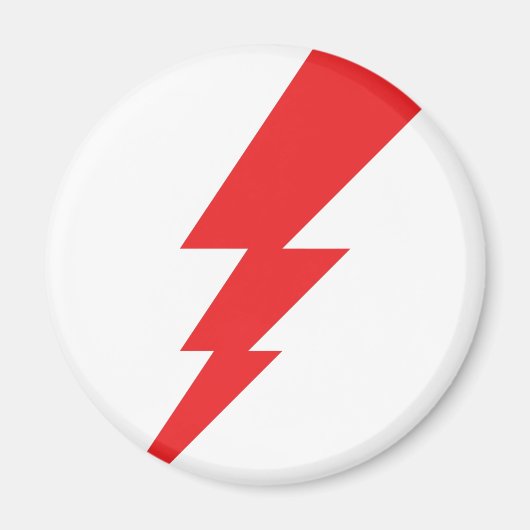 Rode Flash-bliksembolt Magneet (Voorkant)