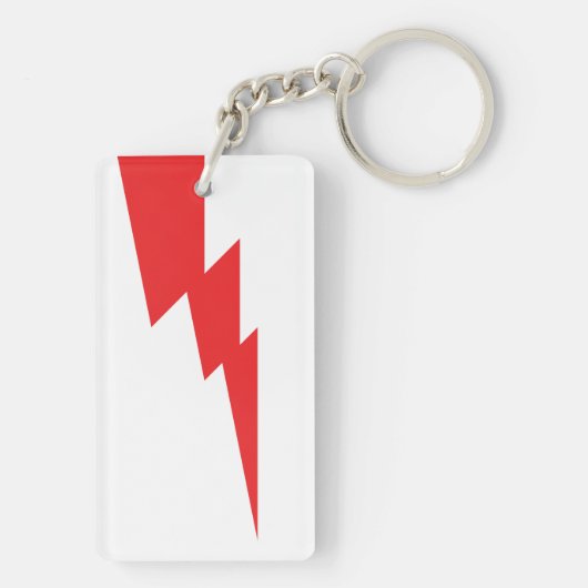 Rode Flash-bliksembolt Sleutelhanger (achterkant)