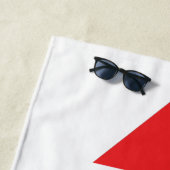 Rode Flash-bliksembolt Strandlaken (In situ)