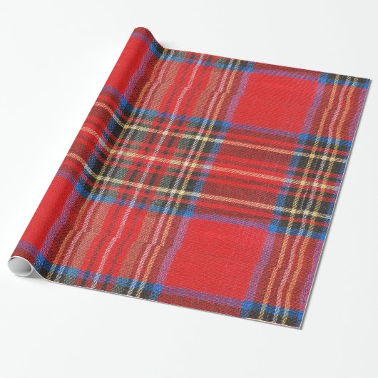 Rode flatel afdrukken cadeaupapier (Uitgerold)