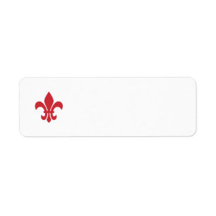 Rode Fleur de Lys Blanco Etiket