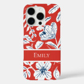 Rode Floral Case-Mate iPhone Case (Achterkant)