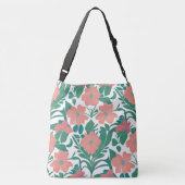 Rode Floral Crossbody Tas (Achterkant)