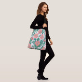 Rode Floral Crossbody Tas (Op model)