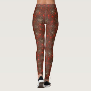 Rode Floral Pattern-Leggings Leggings