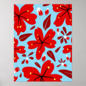 Rode Floral Poster (Voorkant)