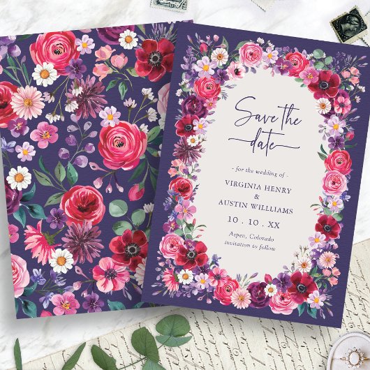 Rode Floral Save The Date