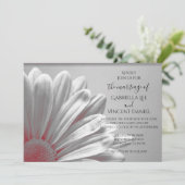 Rode Florale hoogtepuntbruiloft Kaart (Staand voorkant)