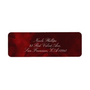Rode Fluwelen Elegante Vintage Glam Glamour Trouwf Etiket