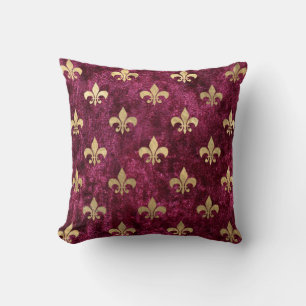 Rode Fluwelen Fleur De Lis Mardi Gras Orleans Patr Kussen