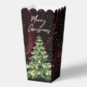 Rode Fluwelen Kerstboom Popcorn Boxes Bedankdoosjes (Voorkant)