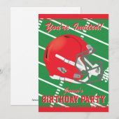 Rode Football met de derde partij - Editable Kaart (Voorkant / Achterkant)