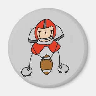 Rode Footballs afspeelshirts en cadeaus Magneet