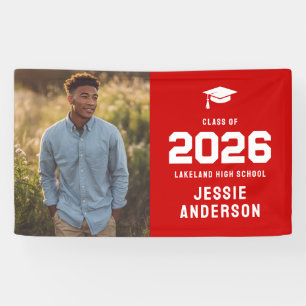 Rode Foto Afstuderen 2026 Spandoek