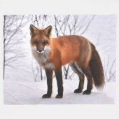 RODE FOX FLEECE DEKEN (Voorkant (Horizontaal))