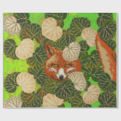 RODE FOX VAN DE GROENE LEAVES EN FOLIAGE CADEAUPAPIER (Vlak)