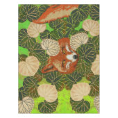 RODE FOX VAN DE GROENE LEAVES EN FOLIAGE TAFELKLEED (Voorkant)