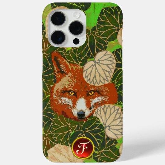 RODE FOX VAN GROENE LEZEN EN FOLIAGE-Monogram Case-Mate iPhone Case (Achterkant)