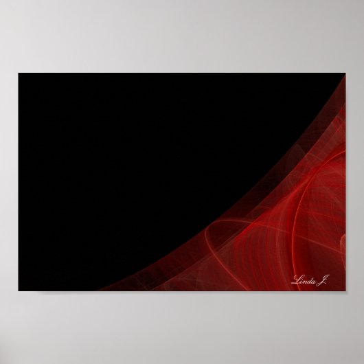 Rode Fractal Border Canvas of Poster (Voorkant)