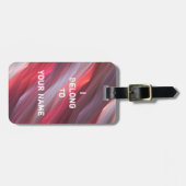 Rode Fractale Bagage Label (Voorkant horizontaal)