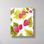 Rode frambozen Waterverf Fruit Modern Canvas Afdruk (Voorkant)